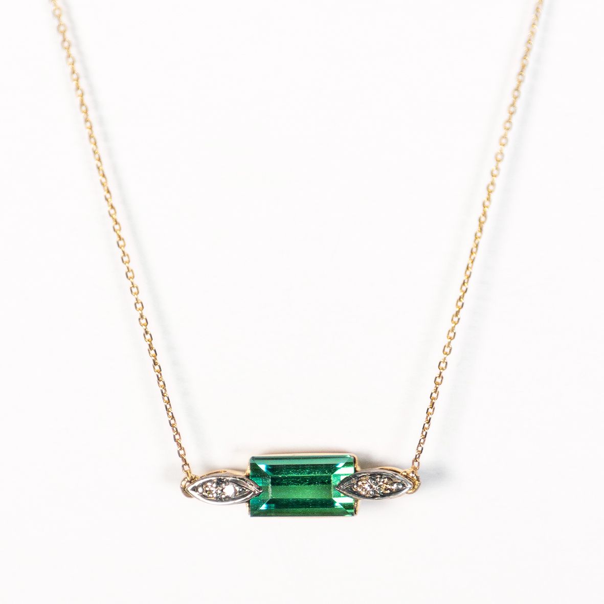 Leaves tourmaline necklace  1